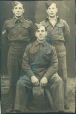 WW2 British Prisoner's Of War POW's 3 NCO's Group Photo Stalag  XXI D Poland 
