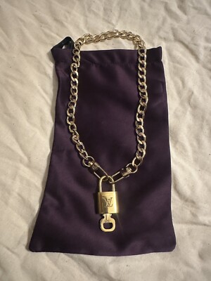 Authentic Louis Vuitton Lock and Key Necklace #321