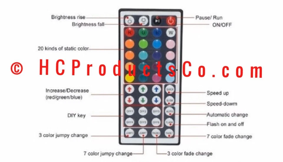 Remote Controlled Fish Tank LED Lights 20 Color/Motion Options 72inch Line Strip - Image 2 of 4