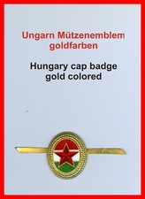 Abzeichen Ungarn M&uuml;tzenemblem Hungary cap emblem gold colored Volksdemokratie