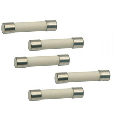 (5 Pack) EXP25A Microwave 25A Line Fuse / Fast Blow Ceramic Fuses, 6x30mm, F25A