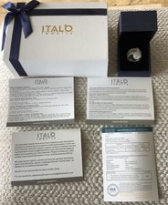 Italo Jewelry Woman's Triple Row Baguette,Round Eternity Ring Size 9 Not Scrap