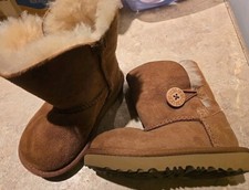 Ugg Toddler Bailey Button 2 Chesnut Size 7 EXCELLENT Warm Winter Boot