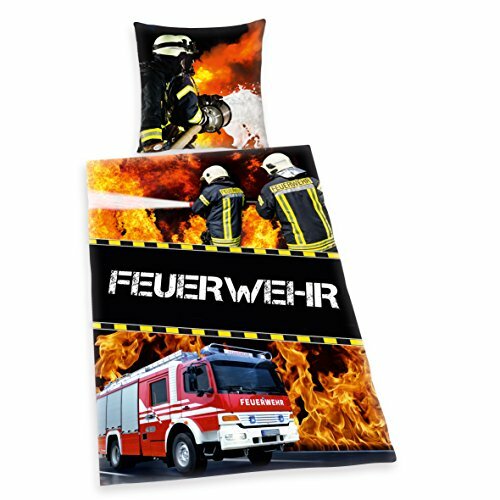 Herding 445933050 Biancheria da letto Feuerwehr (pompiere), federa 80 x (B4S)