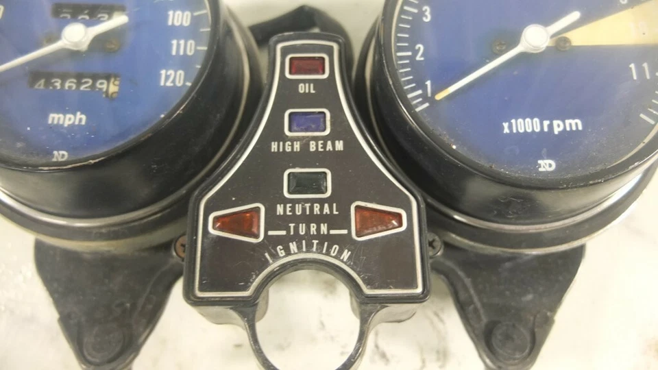 75 Honda CB550 CB 550 F Four Gauges Meters Speedometer Speedo Tachometer Tach - Image 3 of 4
