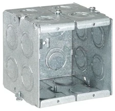 Steel City GW-235-G, 3-3/4" x 3-1/2" x 3-3/4", Steel, 2-Gang, Masonry Box, 1pc