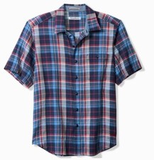 Tommy Bahama BEACHSIDE SUMMERTIME PLAIDNESS Cotton Camp Shirt 118 XL