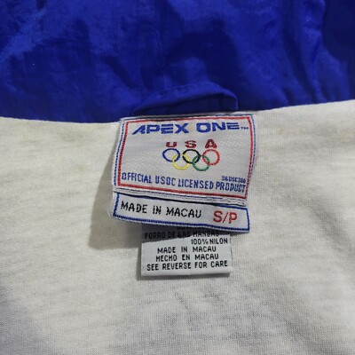 APEX ONE USA刺繍ロゴ　ナイロンジャケット　オリンピックロゴ　L〜XL APEX ONE USA刺繍ロゴ ナイロンジャケット オリンピックロゴ L