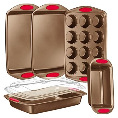 NutriChef NCRRL6GLD 6-Piece Baking Pan Set