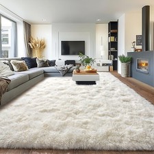 8x10 Rug for Living Room, Fuzzy Plush Large Area Rug, Fluffy Modern Shag Non ...
