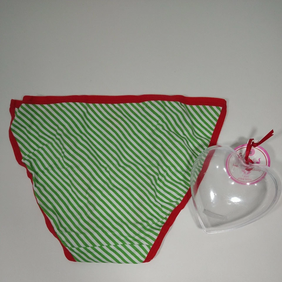 Трусики бикини размер 5 маленькие зеленые белые в полоску низ - Изображение 2 из 4