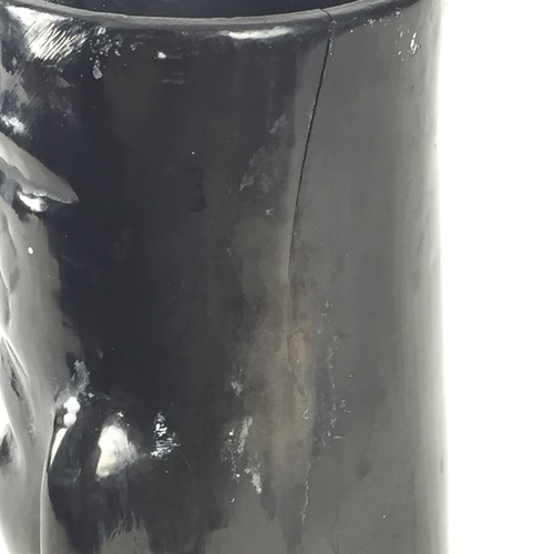 Vintage DONA ROSA Black Pottery Negro Vase Oaxaca Mexico Mayan SIGNED 6.5” Triba - Picture 9 of 10