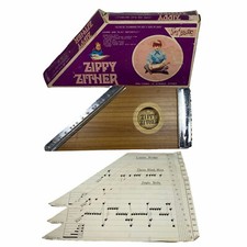 Vintage Sound of Music ZIPPY ZITHER 12 String Wood Metal Harp Musical Instrument