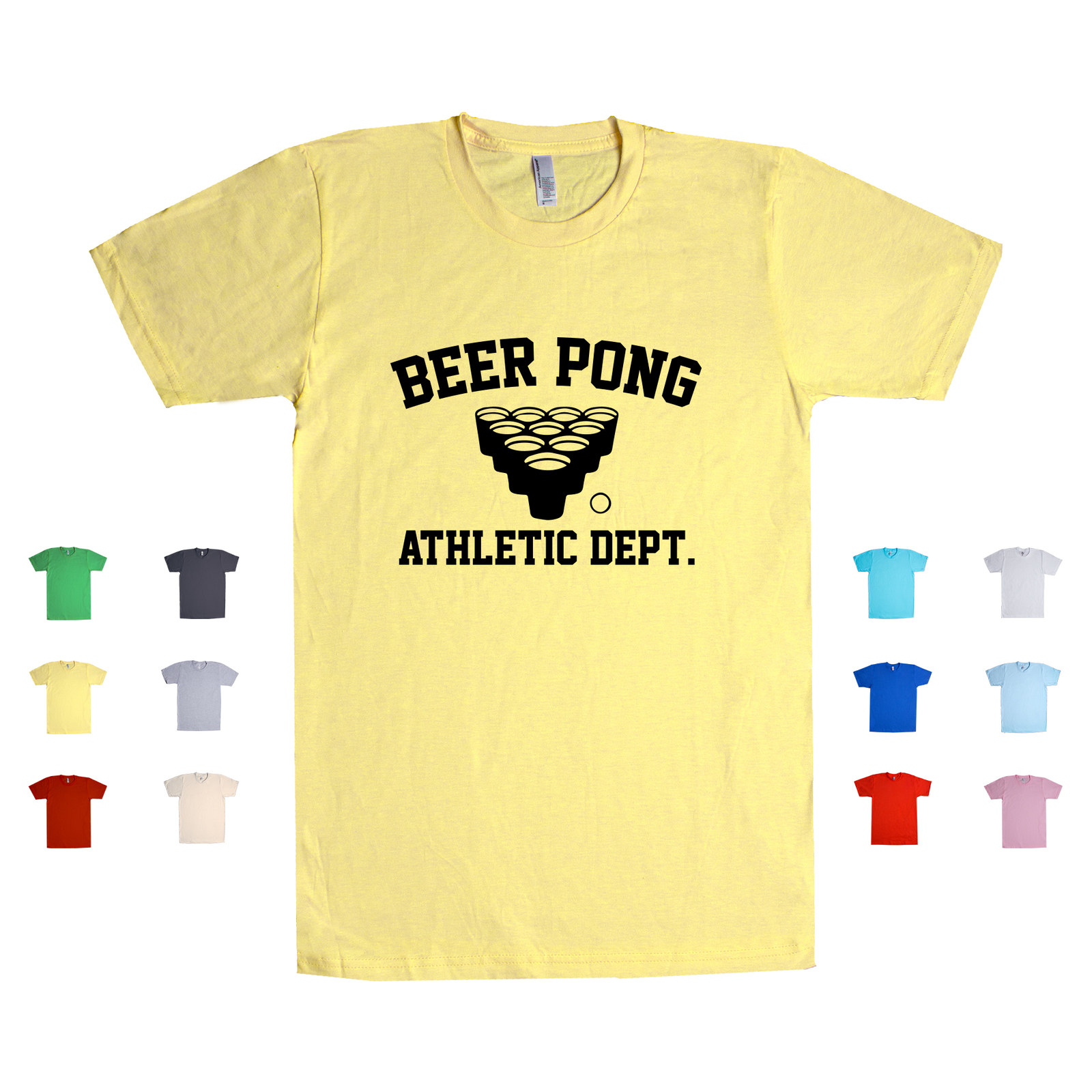 ALTRA T shirt unisex Beer Pong Athletic Dept sport atletica divertimento liquore gioco giocatori