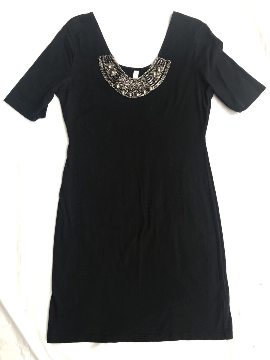 xhilaration bodycon dress women size Large black short sleeve pencil Summer Grey Mini Dress - SPRING1.30 Color:Earth Combo