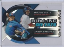 MOOKIE BETTS ROOKIE CARD Die-Cut 2014 INSERT RC & AARON SANCHEZ Baseball RED SOX