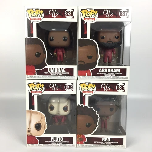 Lot 4 Funko Pop Red 836, Abraham 837, Umbrae 838, Pluto 839 US / Pop Movies