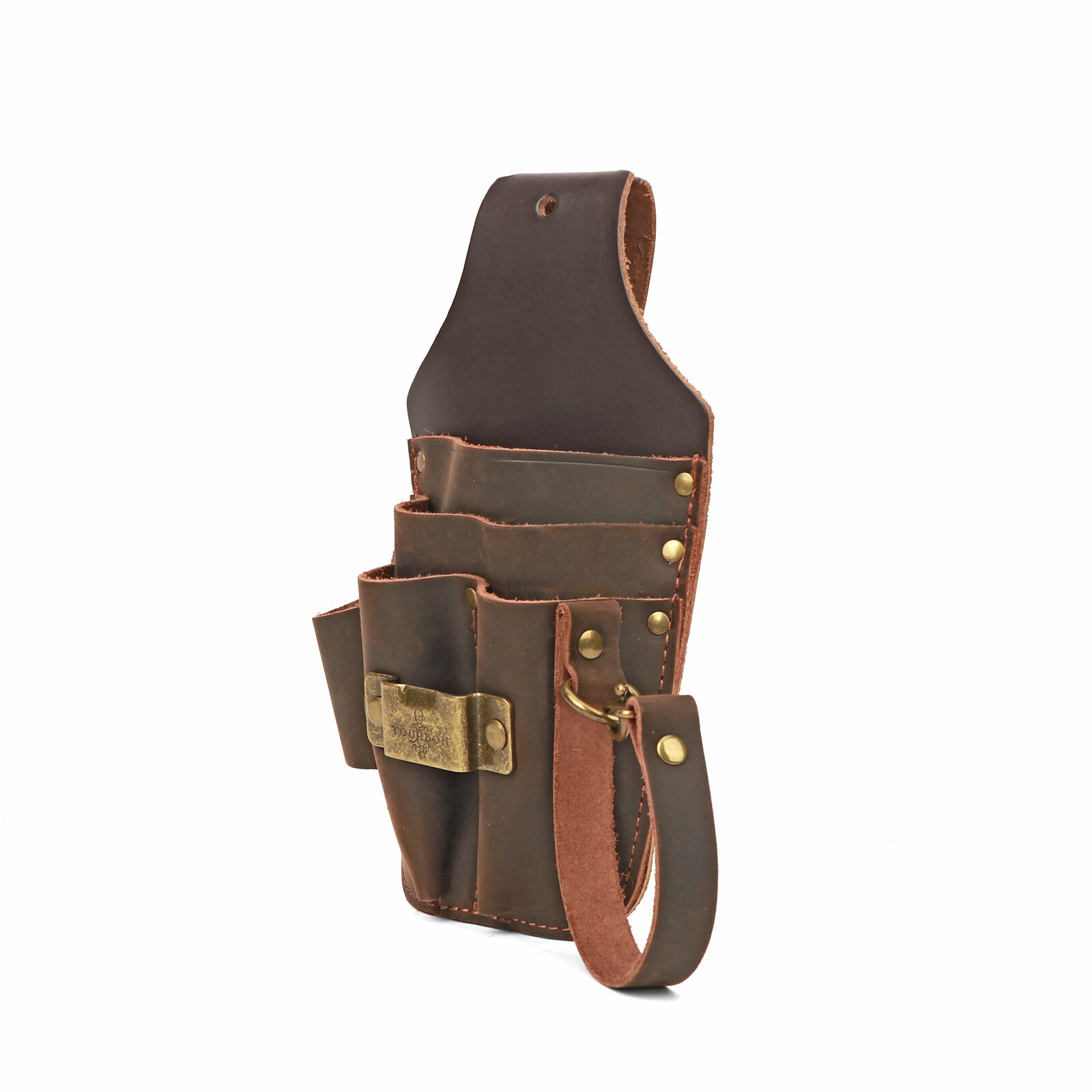 Leather 5 in 1 Tool Holster Electric Tape Thong Plier Pouch Belt Holder-IN USA