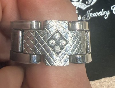 Russell simmons jewelry co Argyle Style link ring/ Diamonds/ MENS size 10/ VIDEO