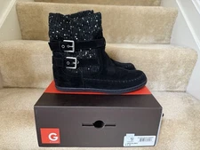 G by GUESS Riesling Women's Boots Black Multi Fabric Size 9.5