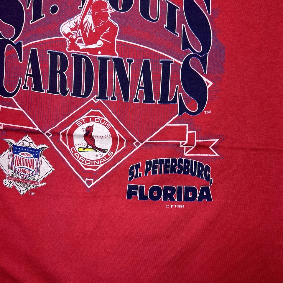 Camiseta vintage 1994 de los Cardenales de San Luis XL San Petersburgo Florida roja para hombre Foto 3 de 4