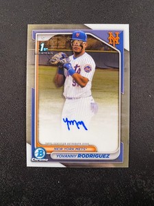 2024 Bowman Chrome Yovanny Rodriguez Auto CPA-YR 1st Mets C229