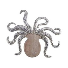 Metal and Wood Wall Decor for Kitchen, Living, Bed Room, Coastal, Octopus
