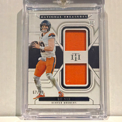 Panini 2024 National Treasures Bo Nix RDM-BNX RC MEM /99 Broncos