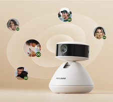 AI Pet Camera 1080P Indoor Dog & Cat Cam, 360° View, Night Vision, 2-Way Audio