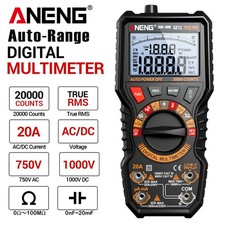 Digital Multimeter Tester True RMS 20000 Counts Auto Ranging 20A AC DC Voltmeter