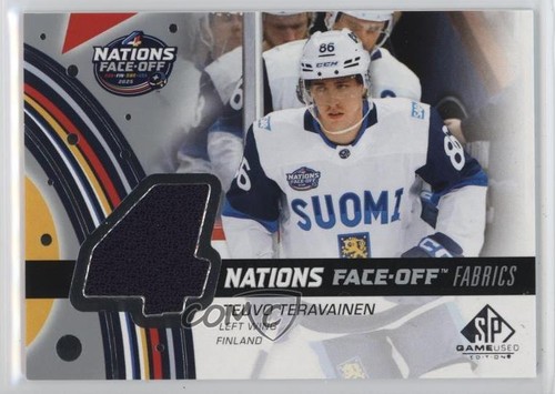 2025 SP Game Used 4 Nations Face-Off Fabrics Relic Team Finland Teuvo Teravainen