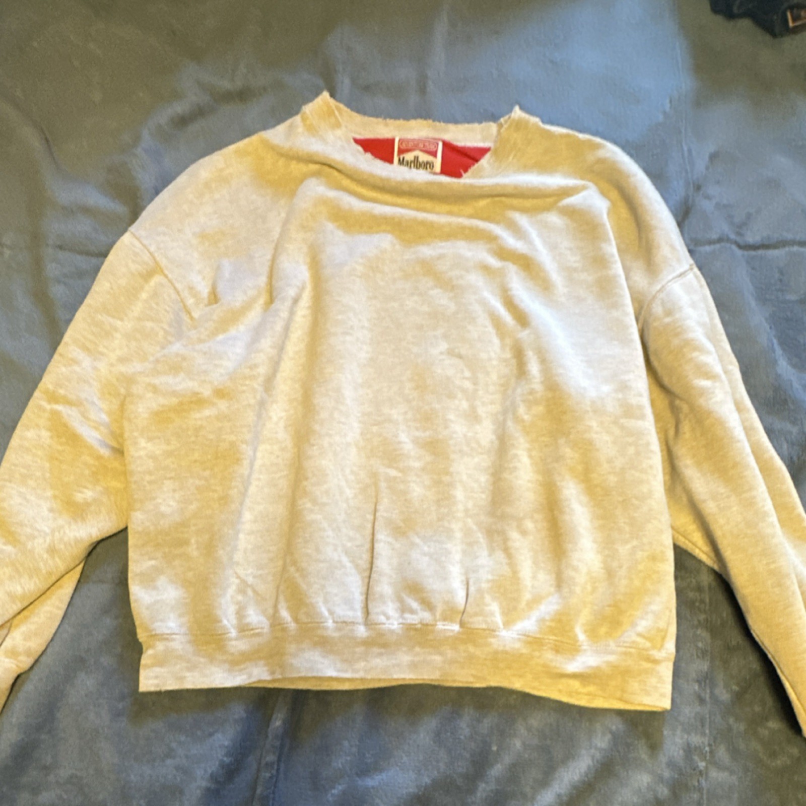 Marlboro Adventure Team Crew Neck Pullover Sweater Gray Men’s Size M