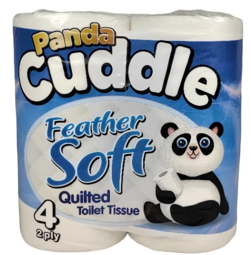 Panda Cuddle Soft Quilted 2 Ply Toilet Tissue 80 Rolls Loo rolls