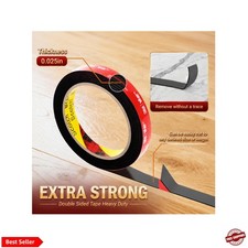Double Sided Tape Heavy Duty 10FT, Very Sticky Adhesive Mounting Tape, Works ...