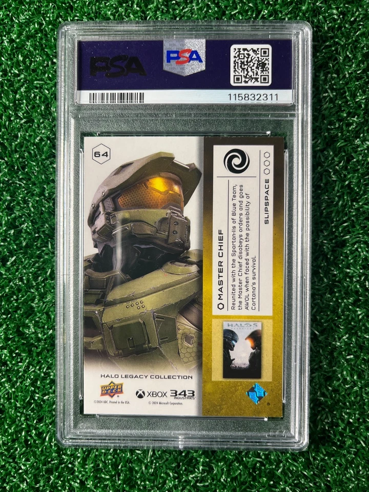 2025 Upper Deck Halo Legacy Master Chief SlipSpace #64 PSA 9 - Image 2 of 2