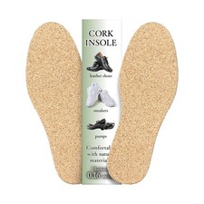 Cork Insoles, Flat Shoe Inserts, Natural Material, Free-Cut Unisex Fit 9.8  1...