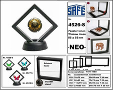 SAFE-4526-S-Schweberahmen-3D-NEO-Schwarz-Champagnerdeckel-Ma&szlig;e-Innen-55x55mm