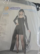 Gothic Hooded Dress Halloween Costume Size Large 10/12 In Black