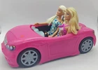 Barbie Convertible Car with 2 Dolls – Pink Sparkle Vehicle – Mattel Toy Set