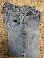 Ariat 33x34 blue jeans M4 relaxed boot Flame Resistance FR preowned