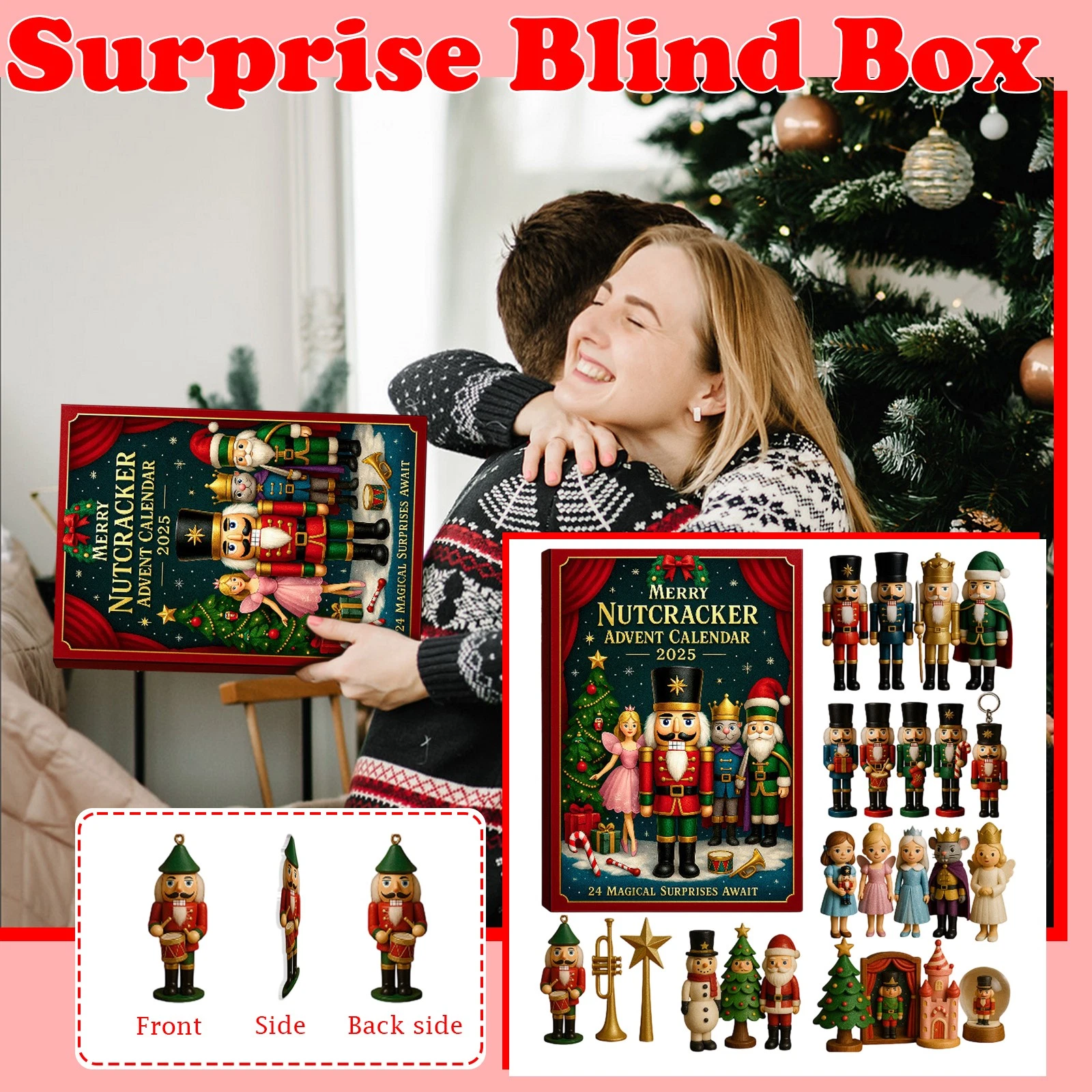 Christmas Countdown The Nutcracker Advent Calendar 24Day of Festive 2D Blind Box