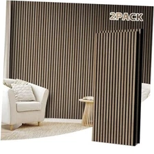 2 Pack Acoustic Wood Panels for 2 Pack 47.3x 23.6 x 0.82 Inch Walnut