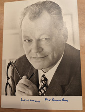 Willy Brandt Autogrammkarte Vintage Postkarte Faksimile Signatur SPD Kanzler