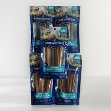 Barkworthies Odor-Free Bully Stick Dog Treat, 6" Pack of 5 total 20 sticks 211