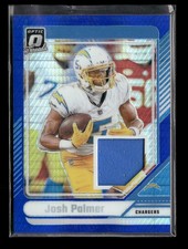 2024 Optic #DTB-JPR Josh Palmer Donruss Threads Blue Hyper Los Angeles Chargers