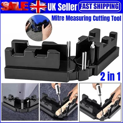 2-in-1 Measuring Sawing Mitre Angles Bevels Cutting Tool Miter Saw Protractor UK