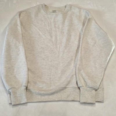 Harmony & Balance Gray Cotton Blend Fleece Sweatshirt Thumb Holes Cozy Pullover