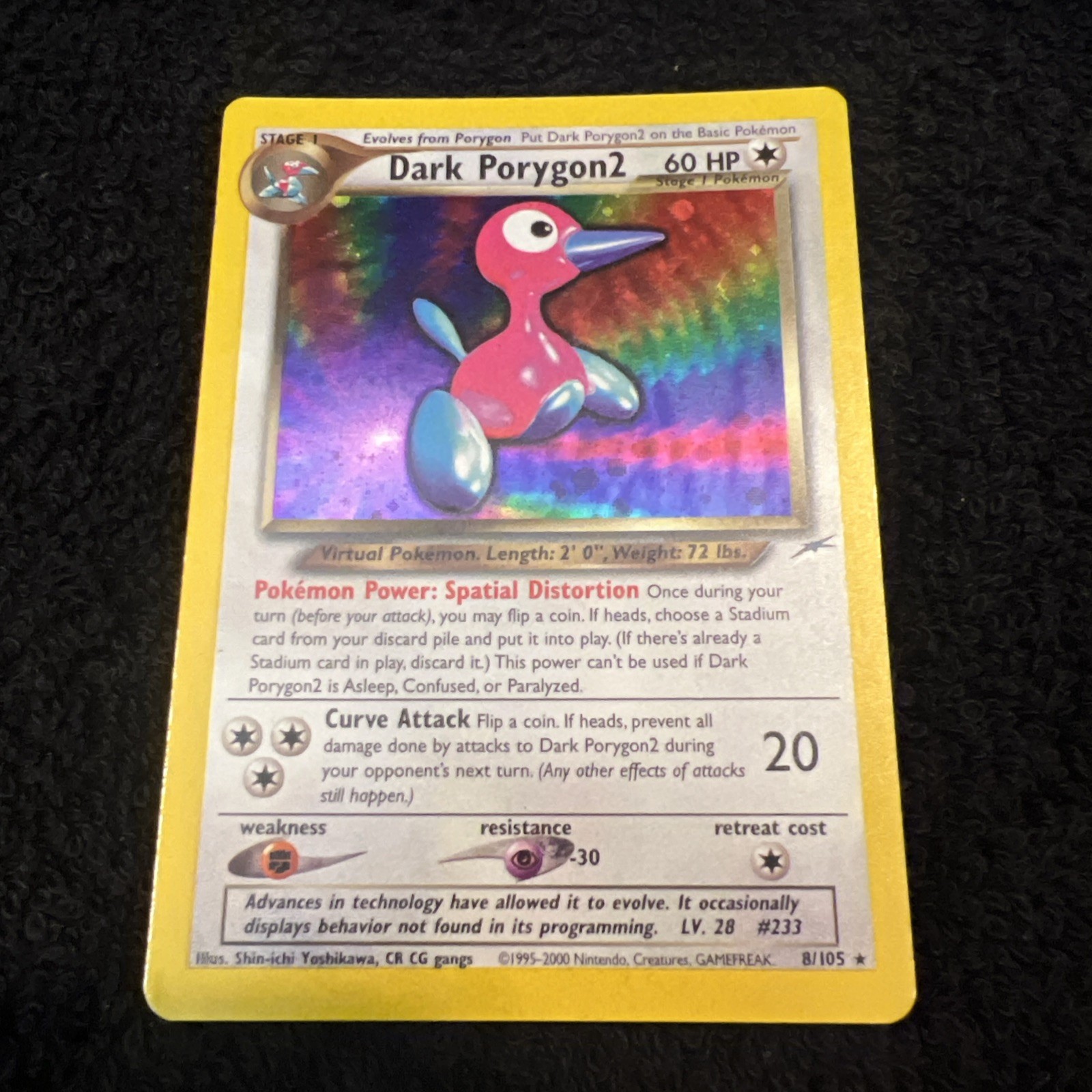 Pokémon TCG Dark Porygon2 Neo Destiny Holo Card 8/105 Unlimited Rare