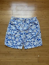 Ocean Pacific Board Shorts Mens XL Blue Floral Mesh Lined Swimwear Pockets