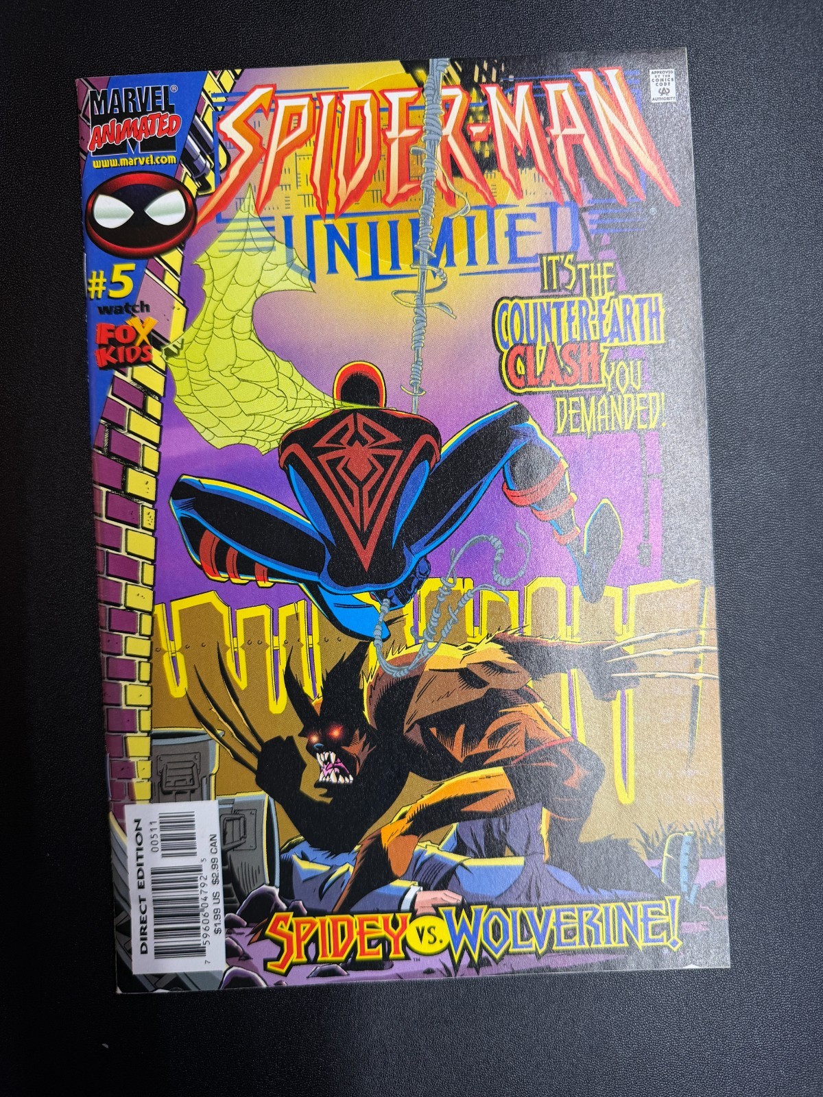 Marvel (1999 Series, Apr 00) Spider-Man Unlimited #5 Spidey vs Wolverine! NM 20